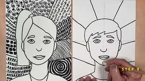 How to draw a Self Portrait with Patterns