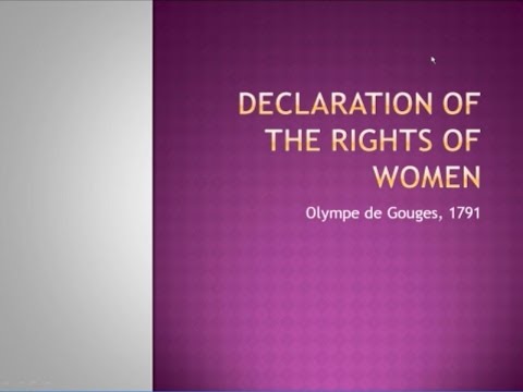 Video: Prečo olympe de gouges napísalo vyhlásenie?
