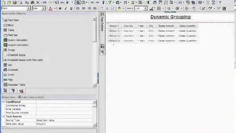 Cognos 10 Training   Advanced RS   Dynamic Grouping   Part 12 of 30   YouTube