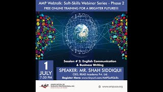 AMP Webtalk on ENGLISH COMMUNICATION AND BUSINESS WRITING | Soft Skills Webinar Series 2 - Day 2 screenshot 3