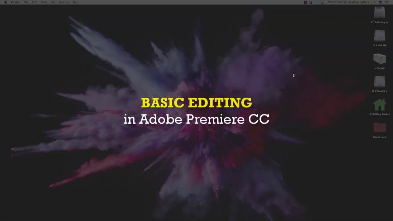 Adobe Premiere Pro CC Basic Editing for Beginners - YouTube