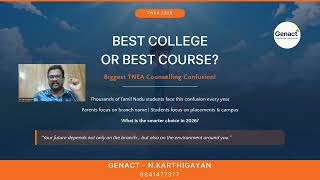 🔥 Best College vs Best Course? 🤔 What Should You Choose in TNEA 2026 | Full Guidance Tamil