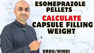 Calculate Capsule Filling Weight | Esomeprazole Pellets