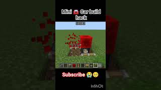 Mini 🚘 Car build hack #minecraft #hack #shorts