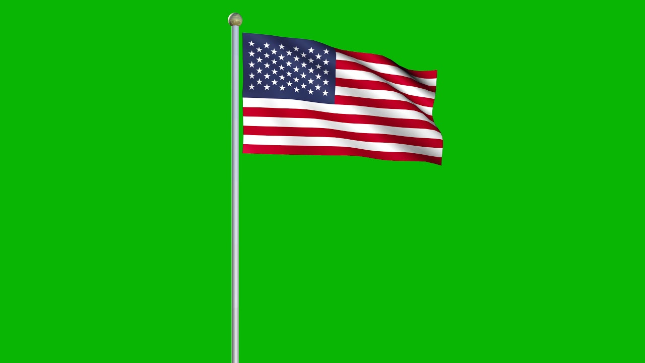 USA Flag 4 4K Green screen FREE high quality effects YouTube