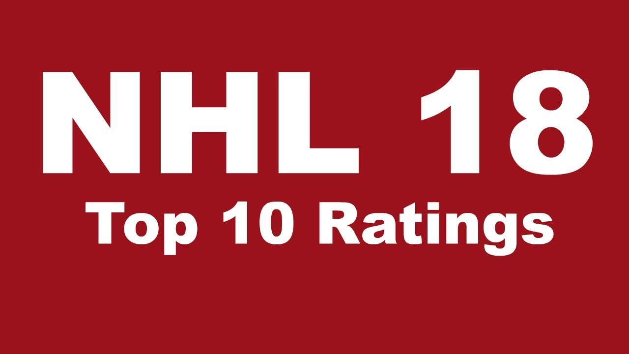 NHL 18 - My Opinions on the Top 10 Ratings for Each Position