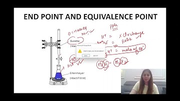 Difference between End Point and Equivalence Point- Titrations