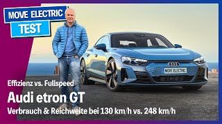 Wie gut ist der Audi etron GT? Autobahn-Verbrauch 130 kmh / 248 kmh - inkl. Hammer-Ladekurve