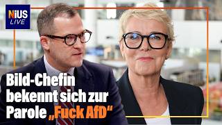 Bild-Chefin Marion Horn bekennt sich zur Parole „Fuck AfD” I NIUS Live