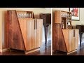 Building a modern liquor cabinet with hidden lifting storage  part 2
