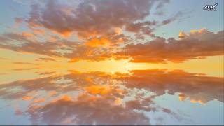 2 Hours Kaleidoscope of 120 color variations - Sunset Sky | 4K Moving Clouds & Relaxing Spa Music