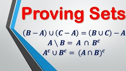 Proving Sets