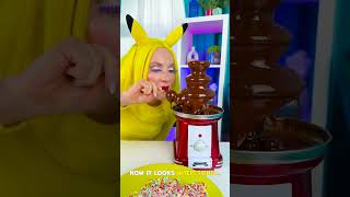 Chocoholic Cascades 😱😍 Diving Into The Chocolate Fountain Fun #Chocolate