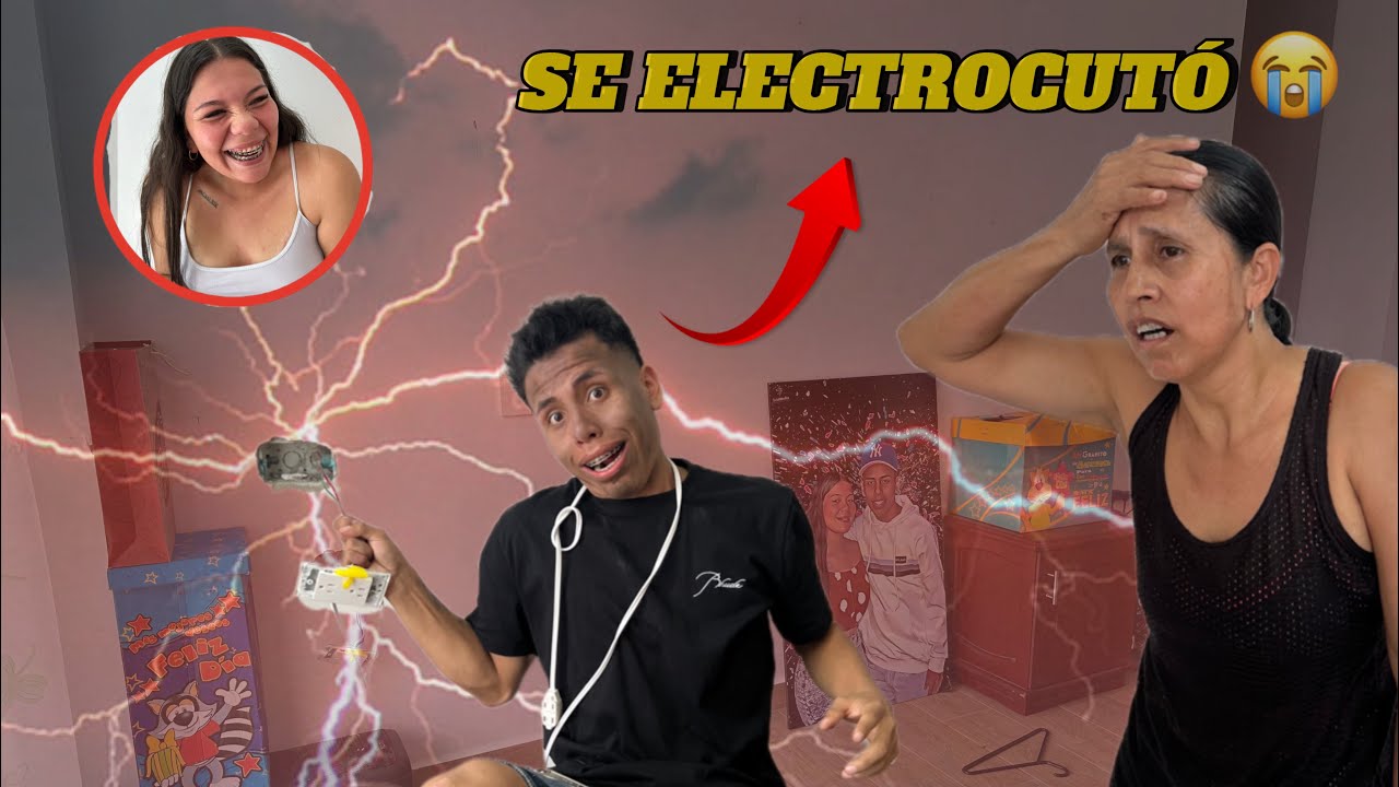 MI MAMÁ CREE QUE ME ELECTROCUTÉ😭// BROMA PESADA🤬