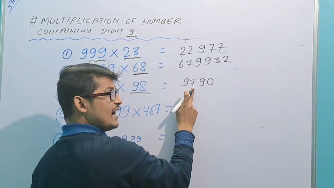 Multiplication of (99, 999, 9999,)numbers with digit 9.