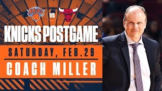 Coach Miller Speaks After the Knicks' Win Over the Bulls