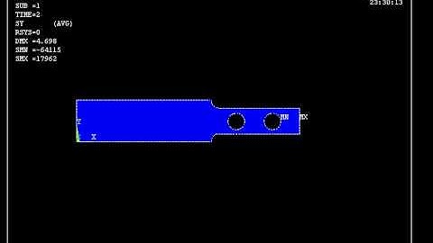 Ansys SY stress distribution