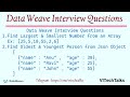 Vitechtalks  part2  data weave interview questions   vitechtalks6017    find highest value