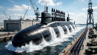 Inside the Dry Dock: Massive Nuclear Submarine Launch | U.S. Navy Virginia-Class