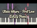 Utada Hikaru - First Love  (Simple Piano, Piano Tutorial) Sheet Music #keyboardpiano