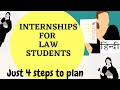 Internships for law Students/ Plan Law Internships