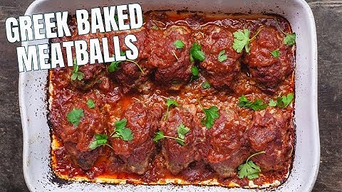 Soutzoukakia! JUICIEST Greek-style baked meatballs in the BEST Sauce!