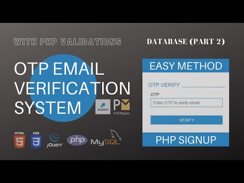 PHP Signup with OTP Email Verification System - Database (Part 2)