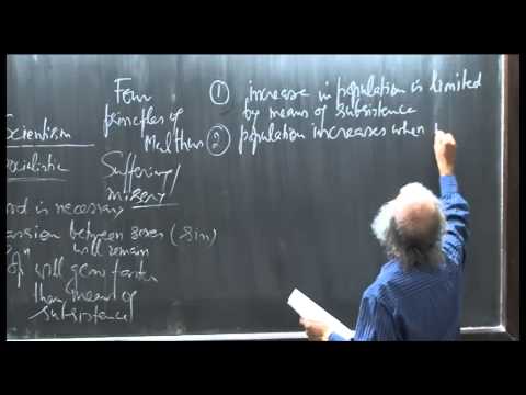 Mod-01 Lec-34 Population-I: Malthusian theory of population