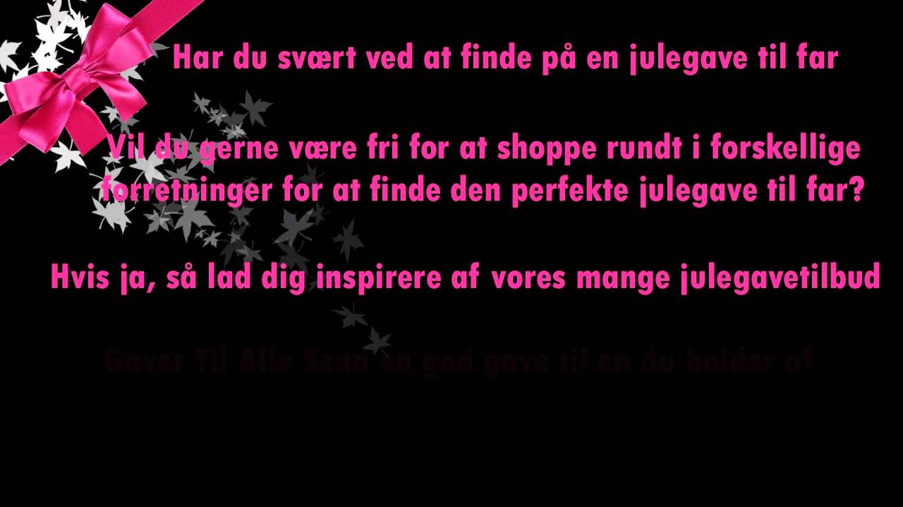 Julegave til far