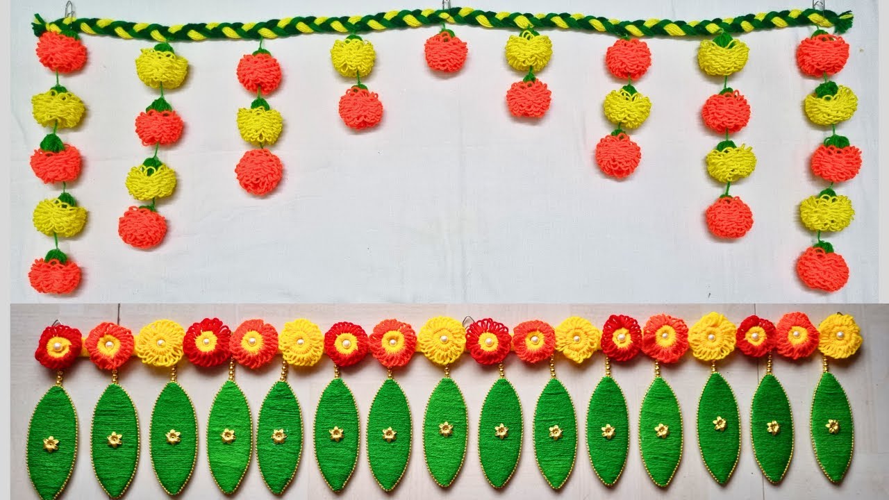 Woolen Door Hanging Toran Woolen door toran simple woolen door