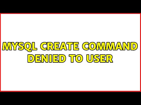 MySQL CREATE command denied to user