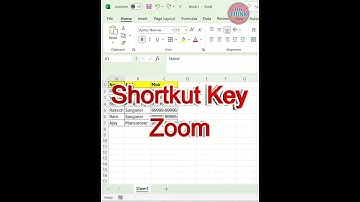 Short Key for Zoom in Excel #excel #exceltips #exceltutorial