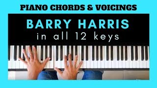 BARRY HARRIS Tutorial 2-5 Chords Progression in all 12 keys | JAZZ PIANO CHORDS EXERCISE chords