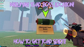 Narumaki Toad Boss Drop Location Showcase! (How To Get Narumaki Frog Spirit!) | Shindo Life Roblox