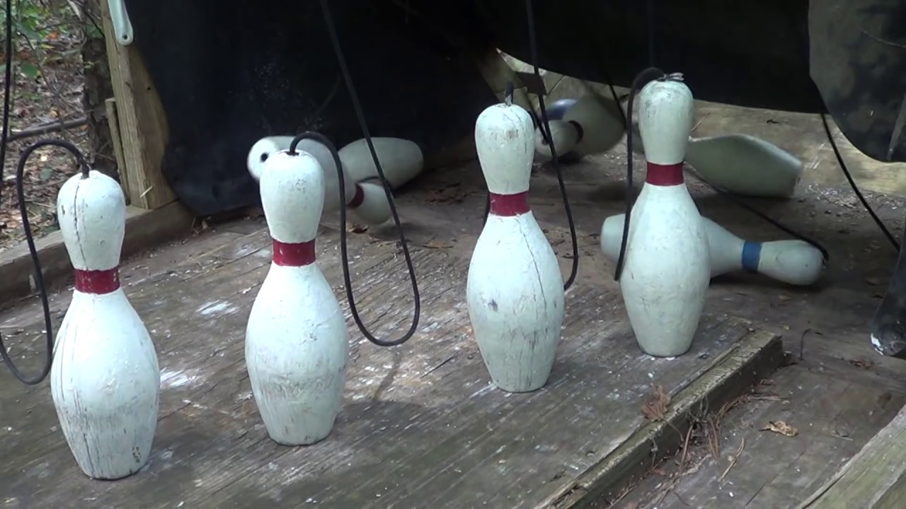 Bowling Pins Getting Knocked Down by a Bocci Ball YouTube