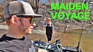 Maiden Voyage of My First Fishing Kayak & The COOLEST Rig I've Ever Seen!