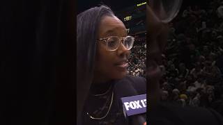 Noelle Quinn halftime sideline interview