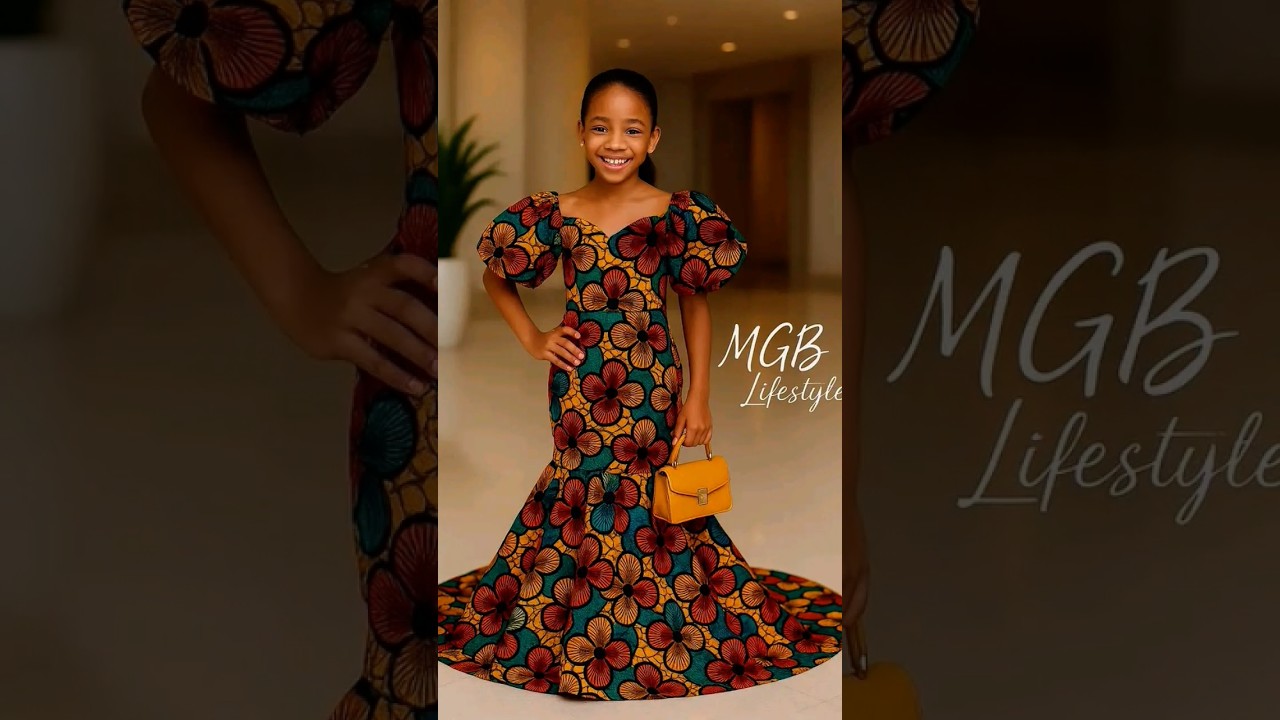 Ankara stylish gown for children 🥰
