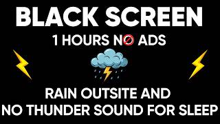 🔴 Heavy Rain and No Thunder Sounds for Sleeping 🌩️ Black Screen🌩️1 Hours Relaxing Rainstorm Ambience