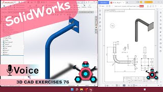 SolidWorks | 3D CAD EXERCISES 76 | StudyCadCam | Solution Tutorial |