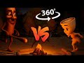 VR 360° - Ballerina Cappuccina in HORROR FOREST! Is Something Hiding in the Shadows? 4K POV