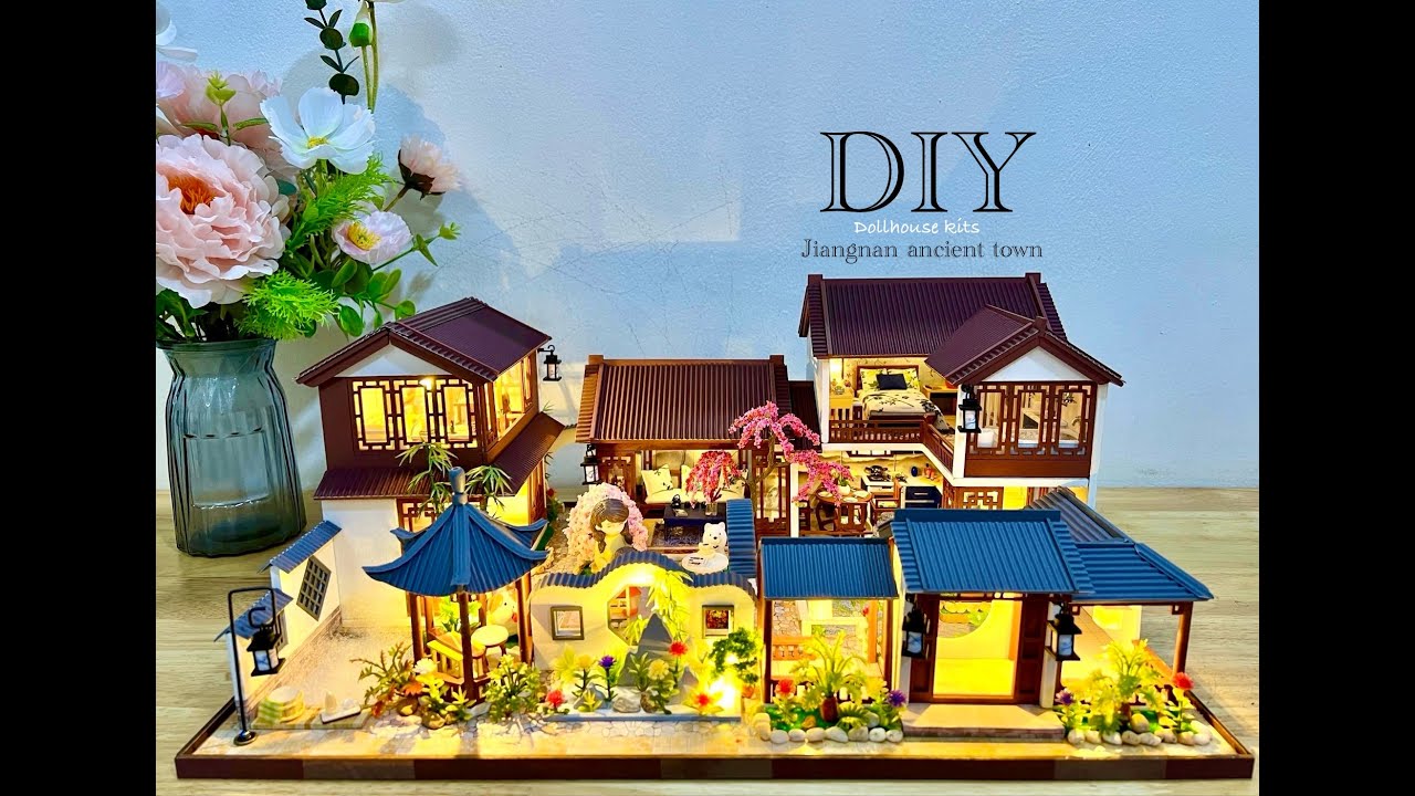 Jiangnan Ancient Town | DIY Miniature Dollhouse Crafts | Relaxing Satisfying Video