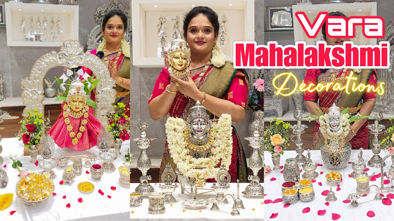 Vara Mahalakshmi Silver pooja Decorations | Silver Items Exclusive | Online Shopping