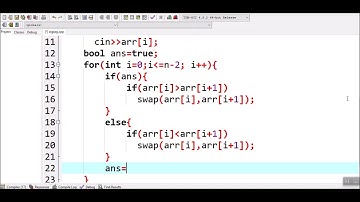 How to convert the given array into zigzag pattern in c++