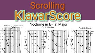 Nocturne in E-flat Major by Frederick Chopin, Scrolling KlavarScore Sheet Music
