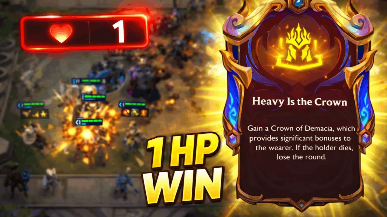 This Augment Won Me the Game at 1 HP… Crown of Demacia Is Broken | TFT Set 16
