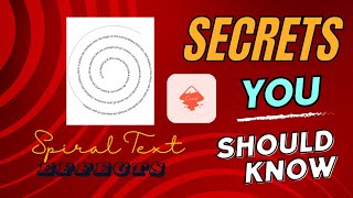 spiral text effect in INKSCAPE using spiral tool / INK 1
