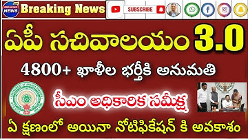 AP గ్రామ/వార్డు సచివాలయం 3.0 | 4600+ ఉద్యోగాలకు ఏ క్షణమైనా నోటిఫికేషన్ | AHA | AP latest jobs | RK