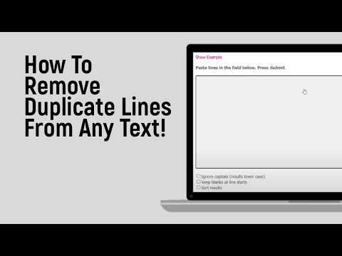 How to Remove Duplicate Lines From Any Text [easy]