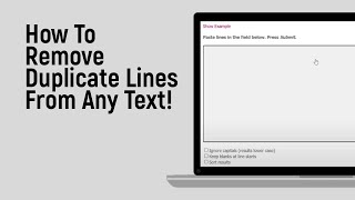 How to Remove Duplicate Lines From Any Text [easy]